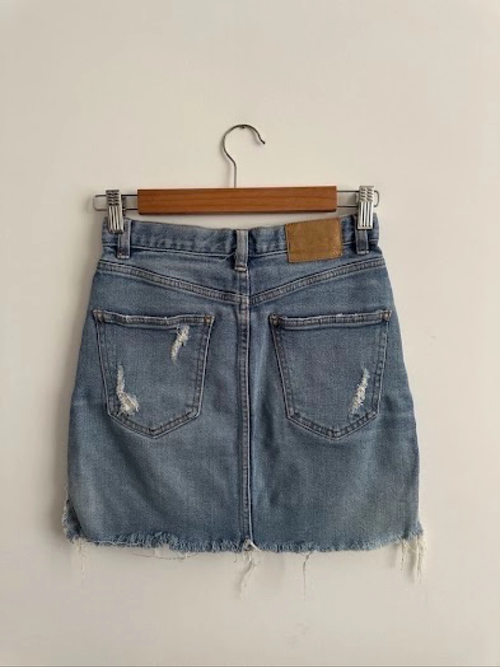 Gebroken spijkerrok Pull&Bear / Distressed denim rok Maat S – photo 3